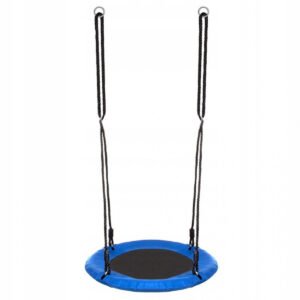 Leagan tip cuib Sersimo NS13, diametru 60cm, inaltime reglabila, pentru exterior, sarcina 100 kg, Albastru Negru
