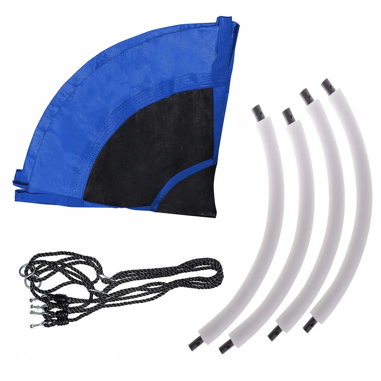 Leagan tip cuib Sersimo NS8, diametru 90cm, inaltime reglabila, pentru exterior, sarcina 150 kg, Albastru Negru - imagine 5