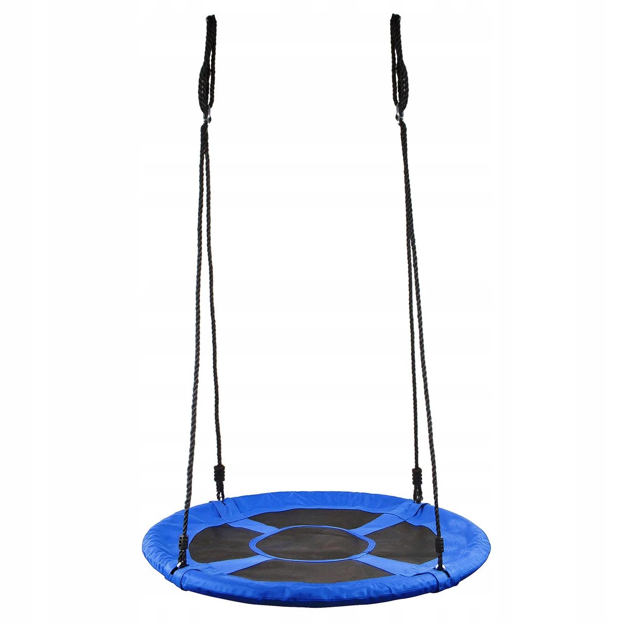 Leagan tip cuib Sersimo NS8, diametru 90cm, inaltime reglabila, pentru exterior, sarcina 150 kg, Albastru Negru