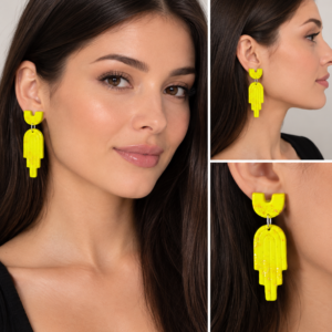 Cercei handmade „Sunny” – din Fimo, galbeni