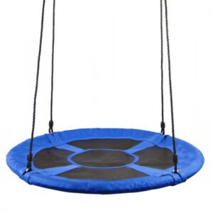 Leagan tip cuib Sersimo NS16, diametru 120cm, inaltime reglabila, pentru exterior, sarcina 180 kg, Albastru Negru