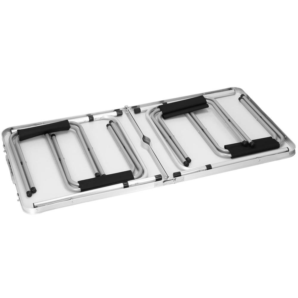Set masa camping pliabila blat MDF cu 4 scaune, 120x60x60/70cm, Maro Negru - imagine 13