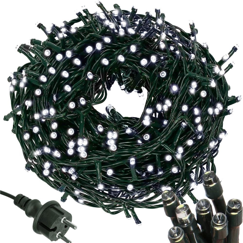 Instalatie lumini pentru bradul de Craciun, 91,5 metri, 1500 LED-uri, alb rece - imagine 3