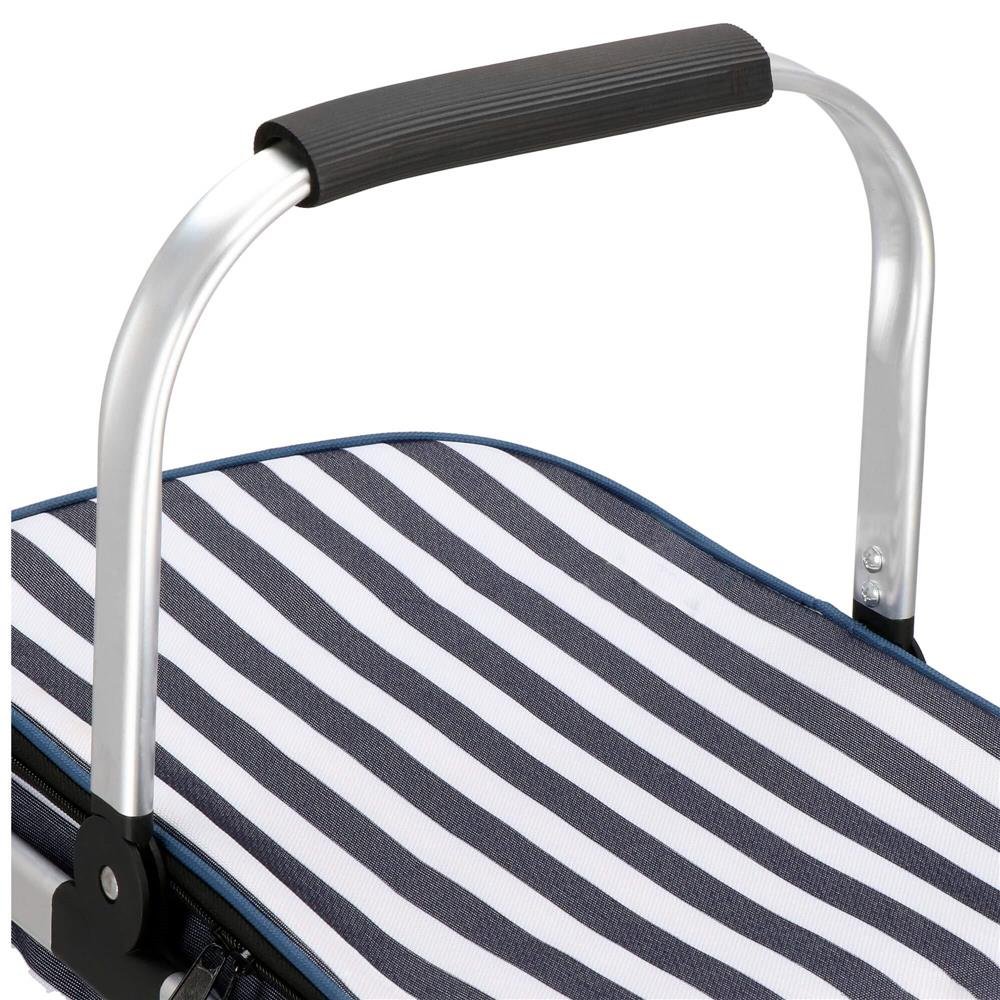 Geanta pentru picnic sau plaja, termoizolanta, 28 litri, alb albastru - imagine 10