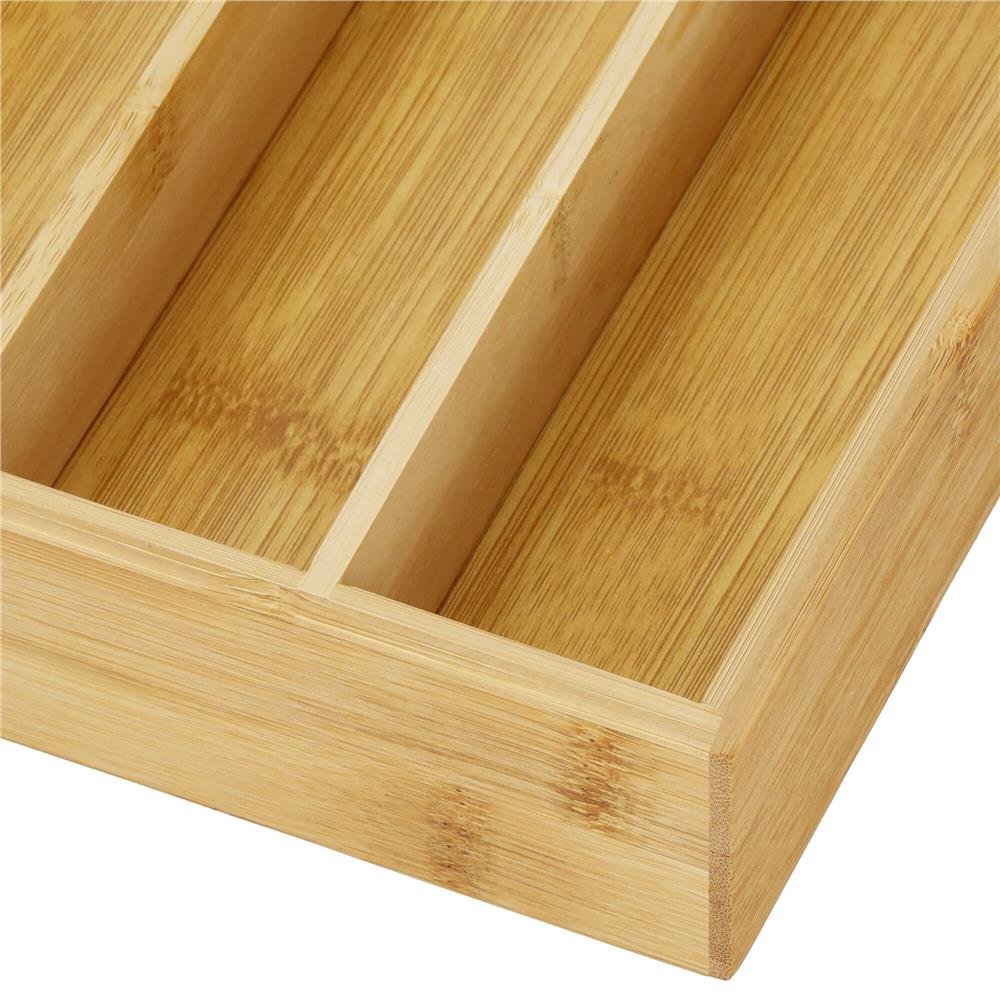 Organizator tacamuri si ustensile bucatarie, bambus, 25x35x5cm - imagine 11