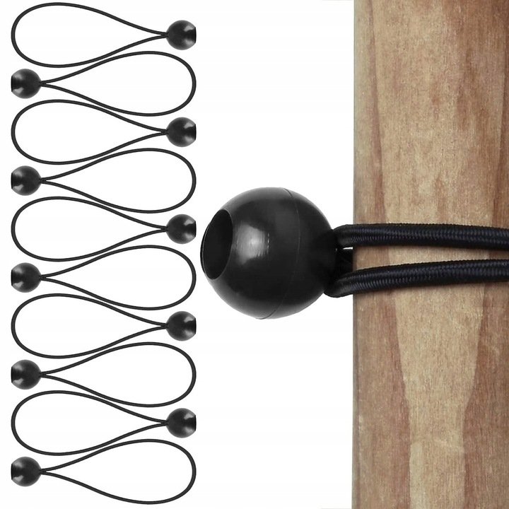 Set elastice cu bila pentru fixare prelate sau bannere, reutilizabile, 10 bucati - imagine 7