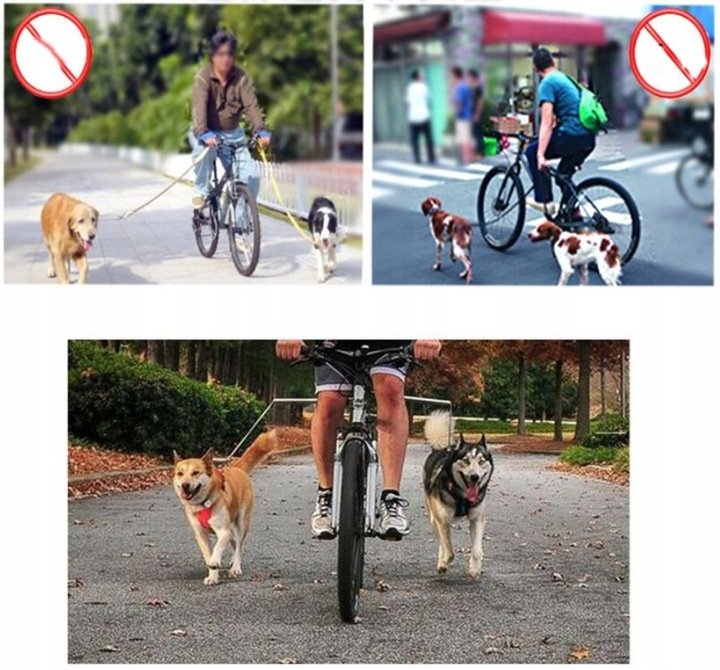 Lesa hands-free de caini pentru bicicleta, Sersimo, Negru - imagine 6
