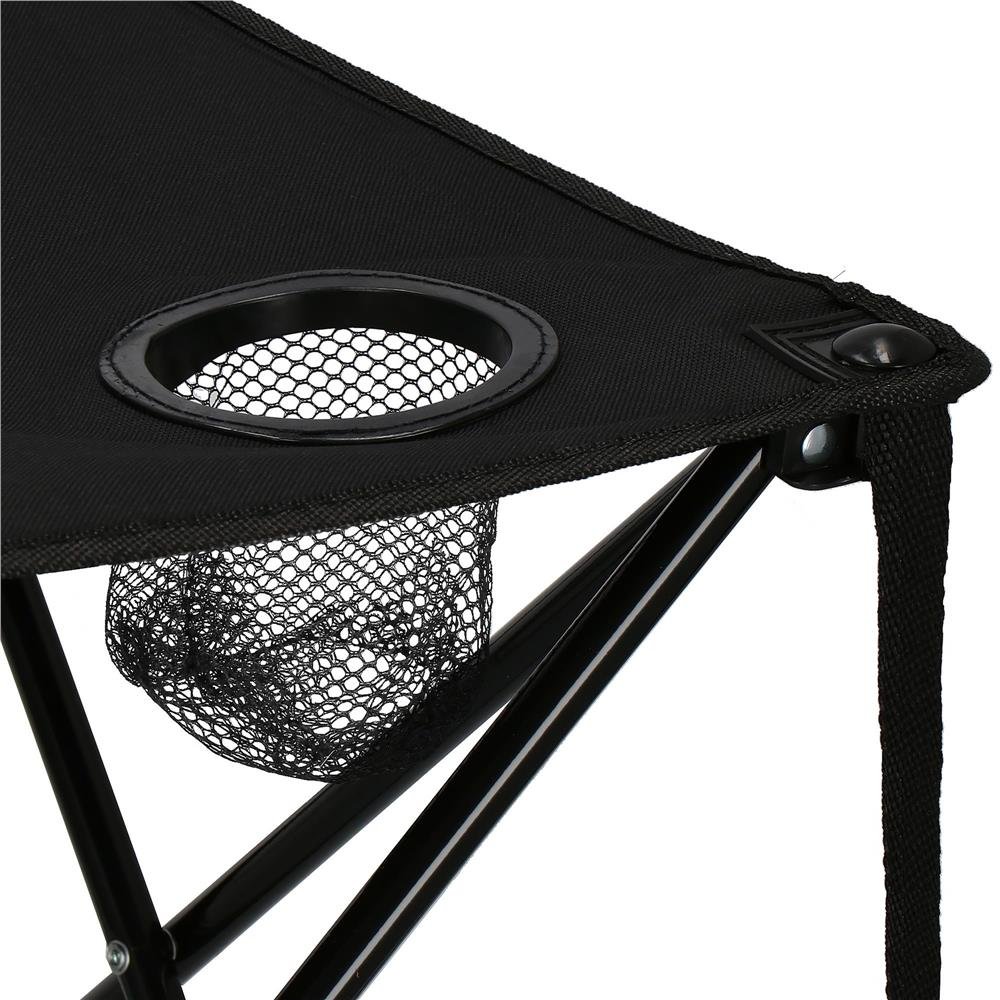 Masa plianta camping sau pescuit, cu 2 suporturi pahar, 46x46x45 cm, negru - imagine 7
