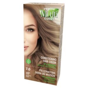 Vopsea de par fara amoniac, Multicolor, Venita, 50 ml, Nr. 7.0, Natural Blond