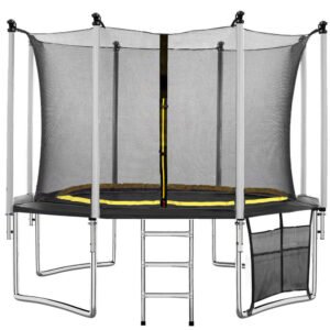 Trambulina Black, cu scara si plasa de protectie interioara, 430 cm, 200kg