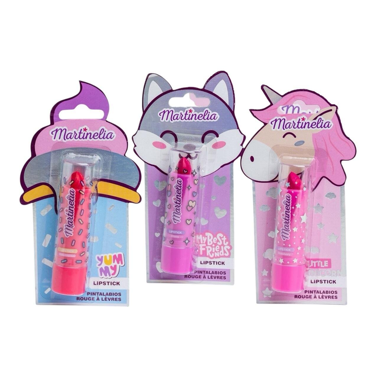 Set 18 bucati ruj de buze pentru fetite Juicy World 35077, Martinelia 4g - imagine 2