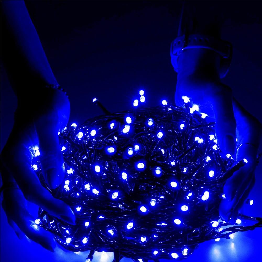Instalatie lumini pentru bradul de Craciun, 19,5 metri, 300 LED-uri, albastru - imagine 8