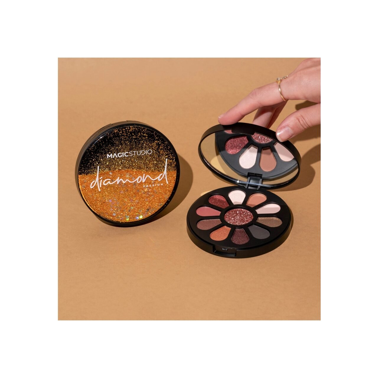 Paleta de farduri Diamond Glitter Circle, cu 11 culori, Magic Studio - imagine 3