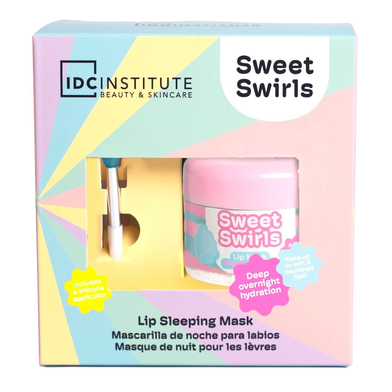 Mască de noapte pentru buze Swirly Night – Coconut Sugar, Idc Institute , 68341, 20g - imagine 9