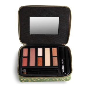 Trusa de machiaj tip portofel cu 8 farduri de pleoape si o 1 mascara, Savannah Soul Medium Wallet, Magic Studio