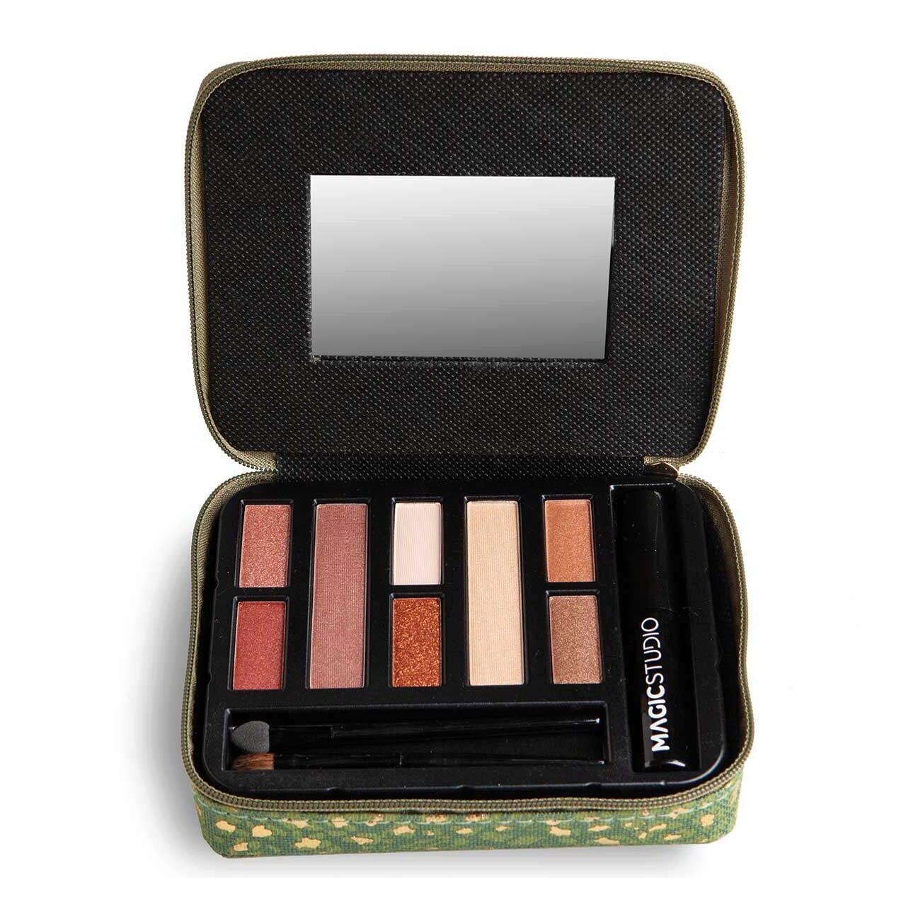 Trusa de machiaj tip portofel cu 8 farduri de pleoape si o 1 mascara, Savannah Soul Medium Wallet, Magic Studio - imagine 2