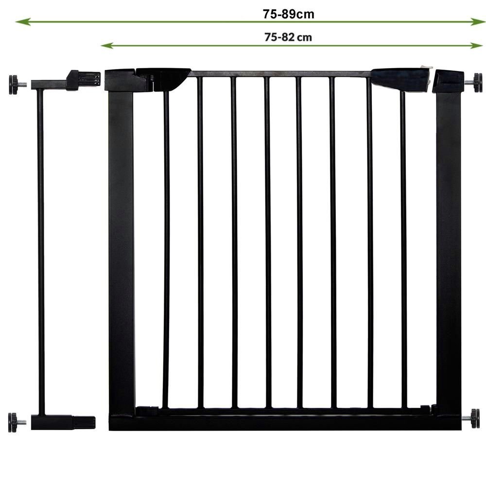 Poarta de siguranta Safety Gate pentru scari, ajustabila 83-89 cm, din otel, neagra - imagine 8