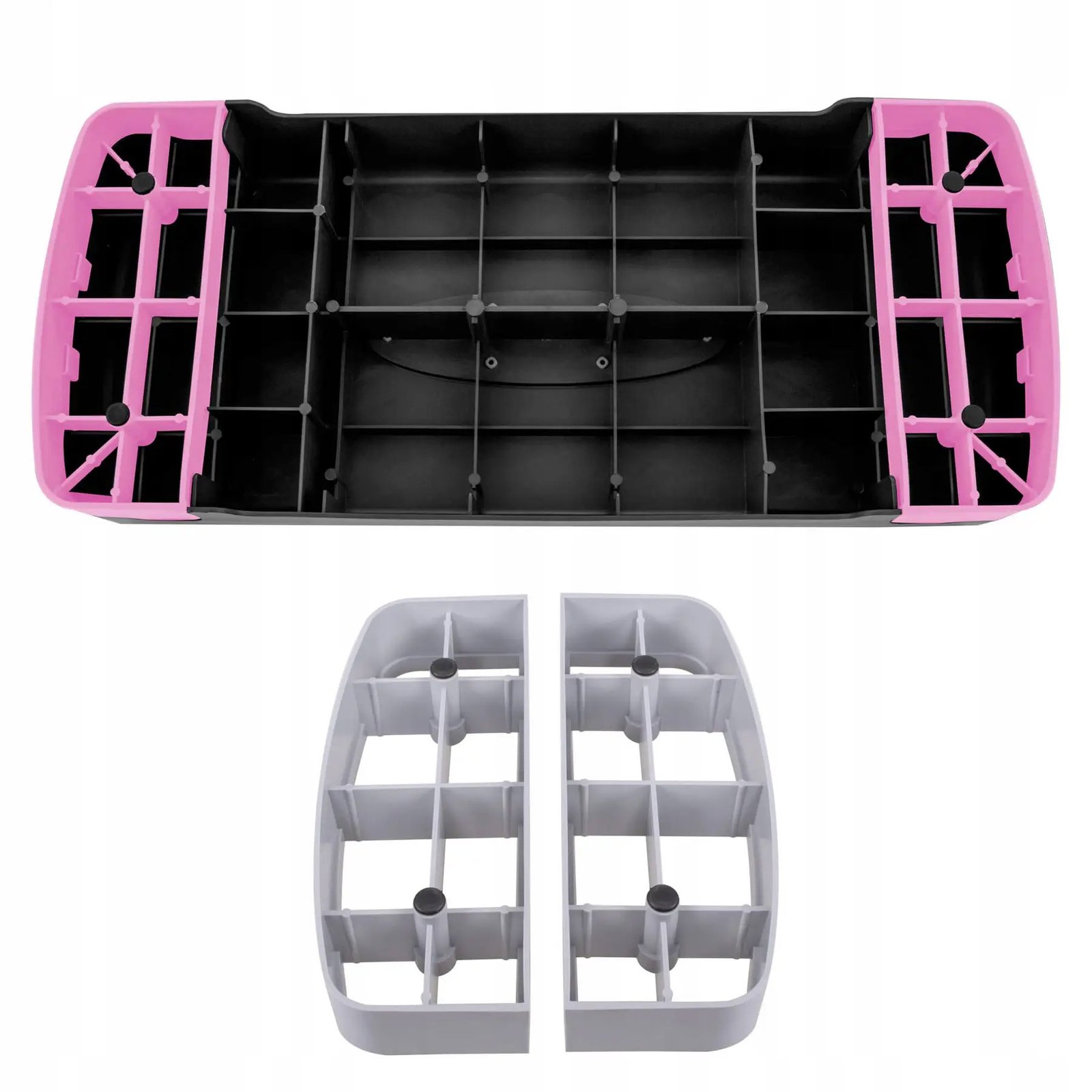 Stepper aerobic, ajustabil in 2 trepte, gri/roz, greutate maxima 250 kg, cu covoras de protectie - imagine 8