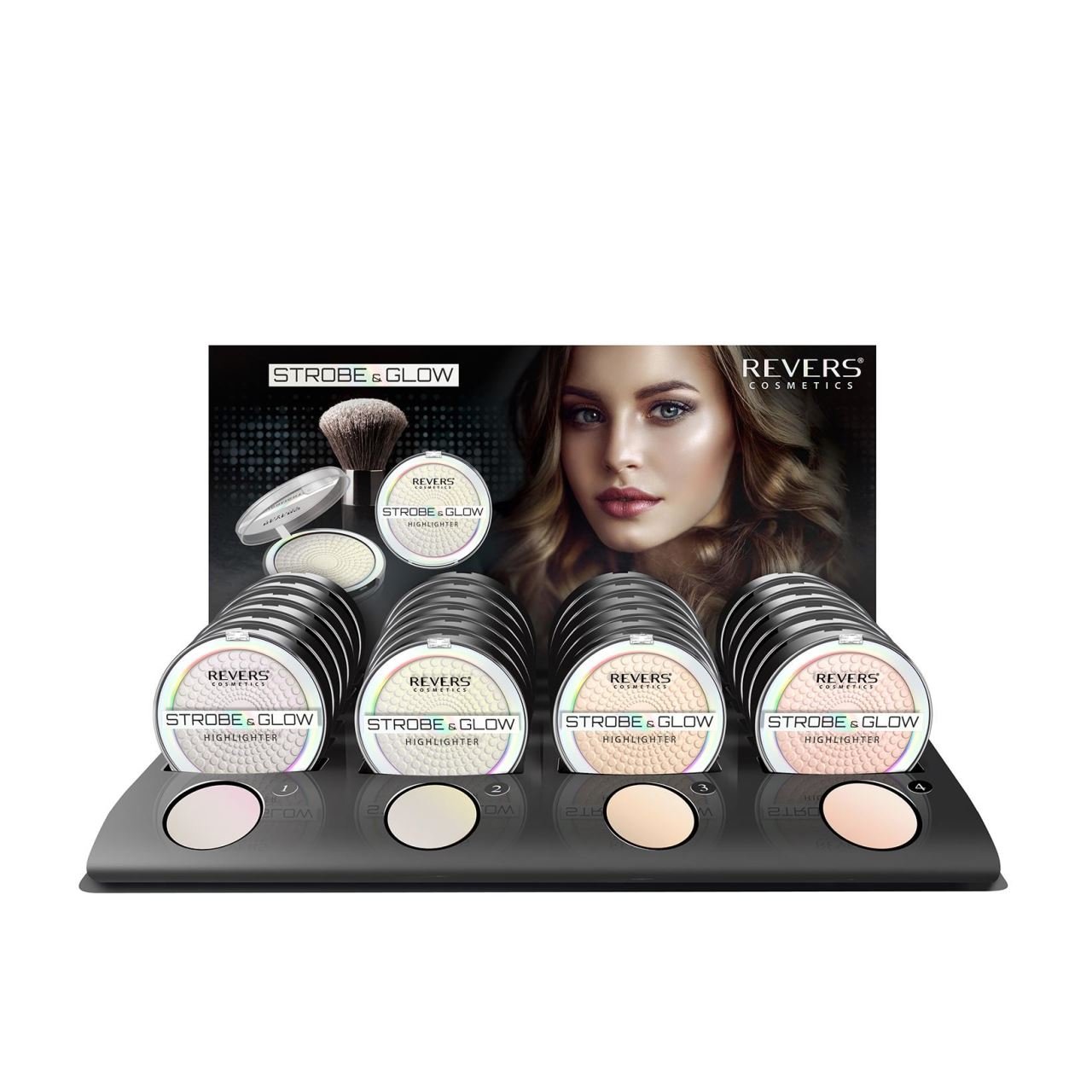 Set 24 bucati Iluminator pudra, Strobe and Glow, Revers, 1-4, 8 g - imagine 10