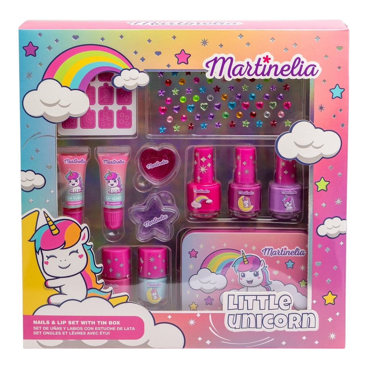 Set unghii și buze cu cutie metalică Little Unicorn, Martinelia, 85499 - imagine 2