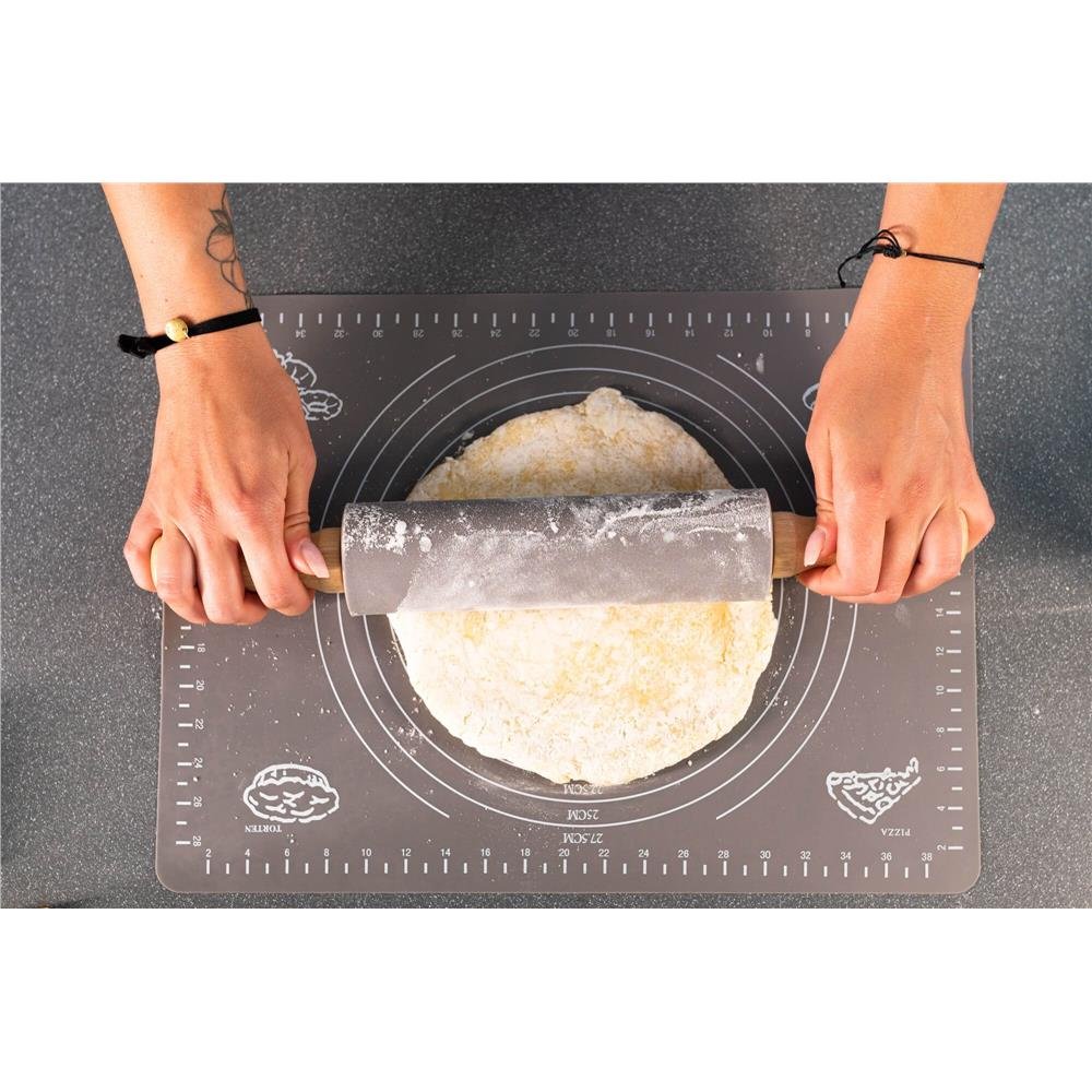 Plansa din silicon alimentar de framantat aluat, rezistenta la temperaturi ridicate, 65x45cm, gri - imagine 23