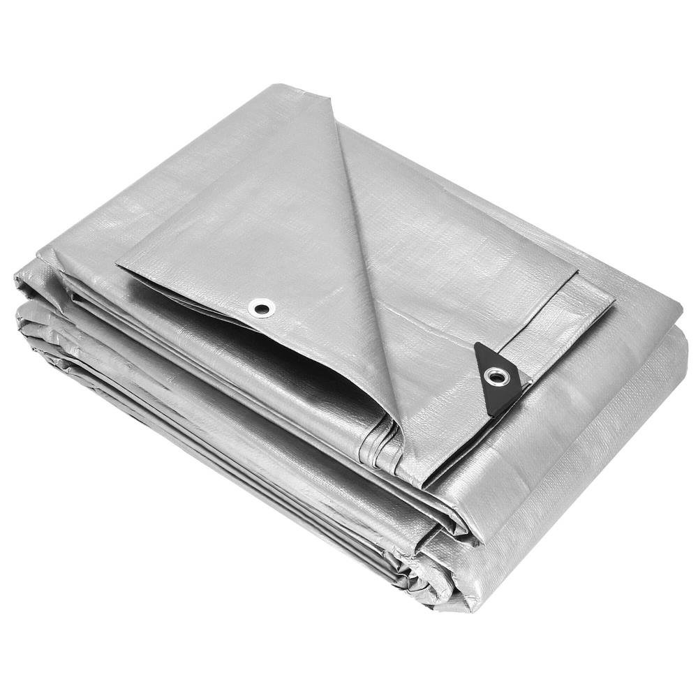 Prelata din polietilena impermeabila laminata, 270g/m2, 3x3m, gri - imagine 5