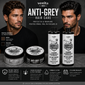 Ceara pentru stilizarea parului Venita Men AntiGrey, tonuri medii 75g
