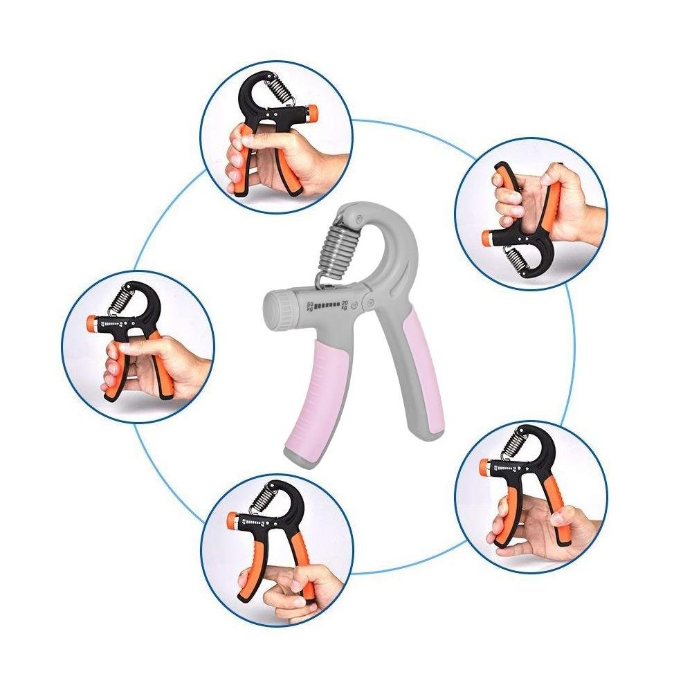 Flexor pentru exercitii antebrat, ajustabil, rezistenta 20-50kg, roz - imagine 6
