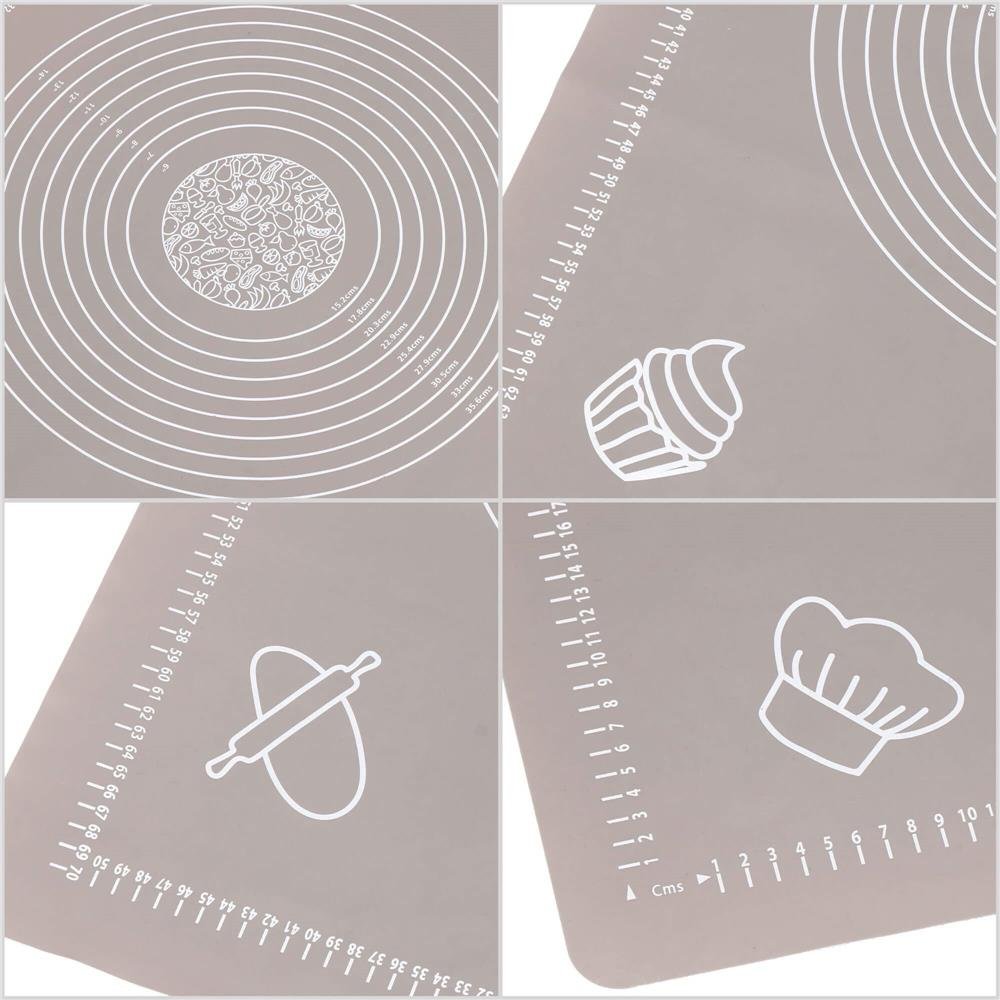 Plansa din silicon alimentar de framantat aluat, rezistenta la temperaturi ridicate, 65x45cm, gri - imagine 16