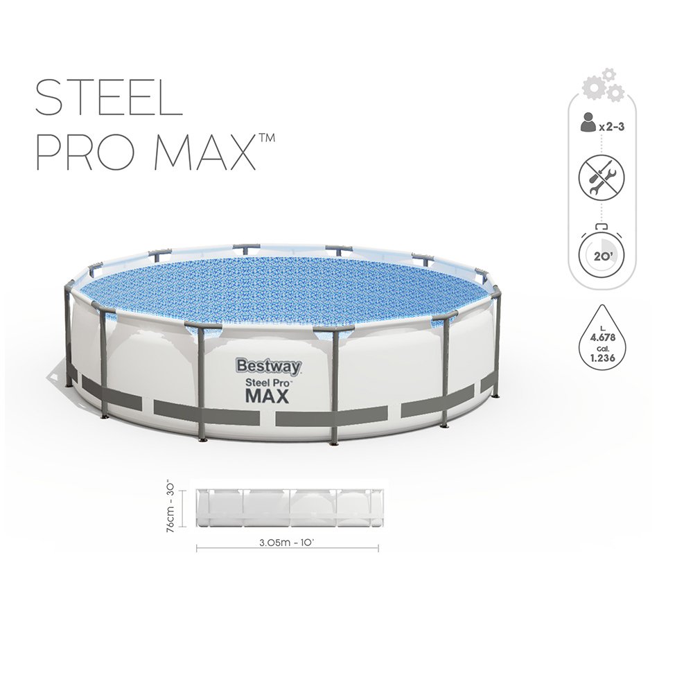 Piscina cadru metalic Bestway, 305x76 cm, 4.700 litri - imagine 6