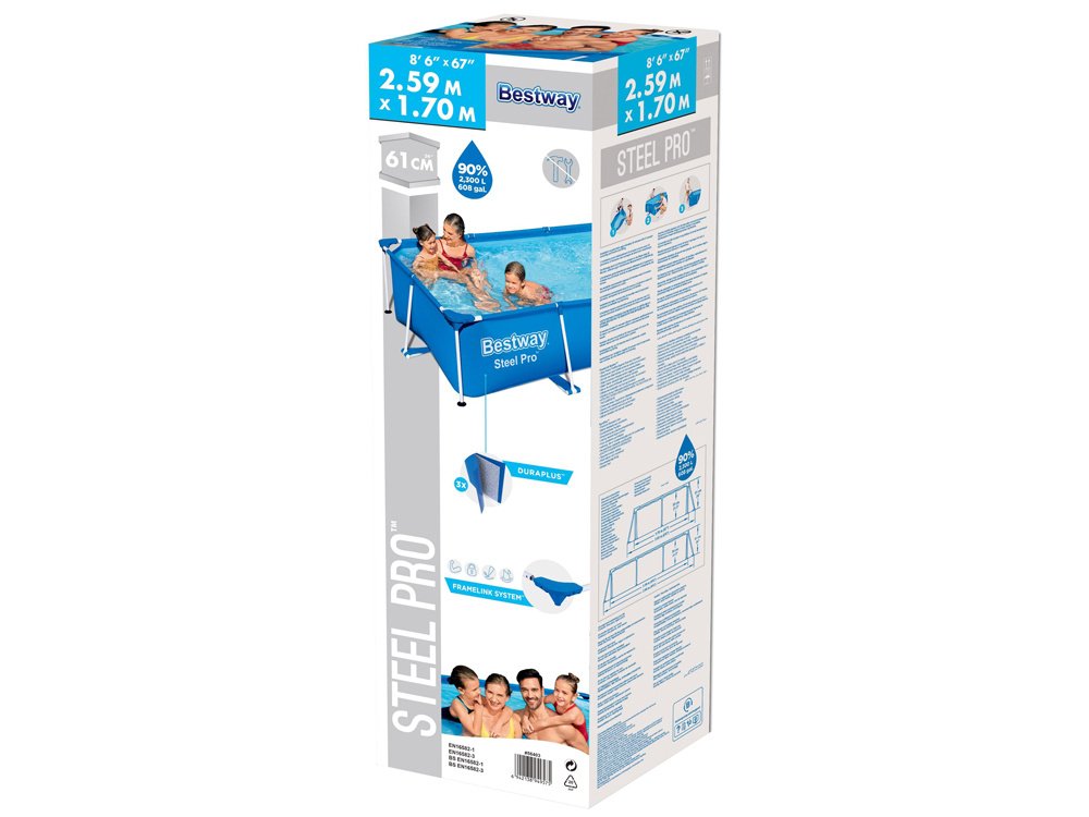 Piscina cadru metalic Bestway, 259x170x61 cm, 2.300 litri - imagine 8