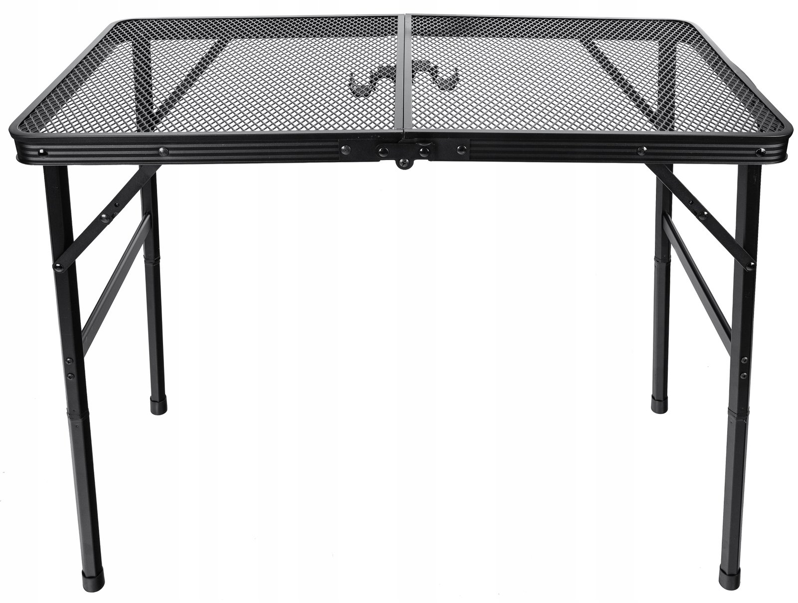 Masa pliabila metalica pentru gradina sau drumetie, 80x40x66cm, inaltime reglabila, neagra - imagine 10