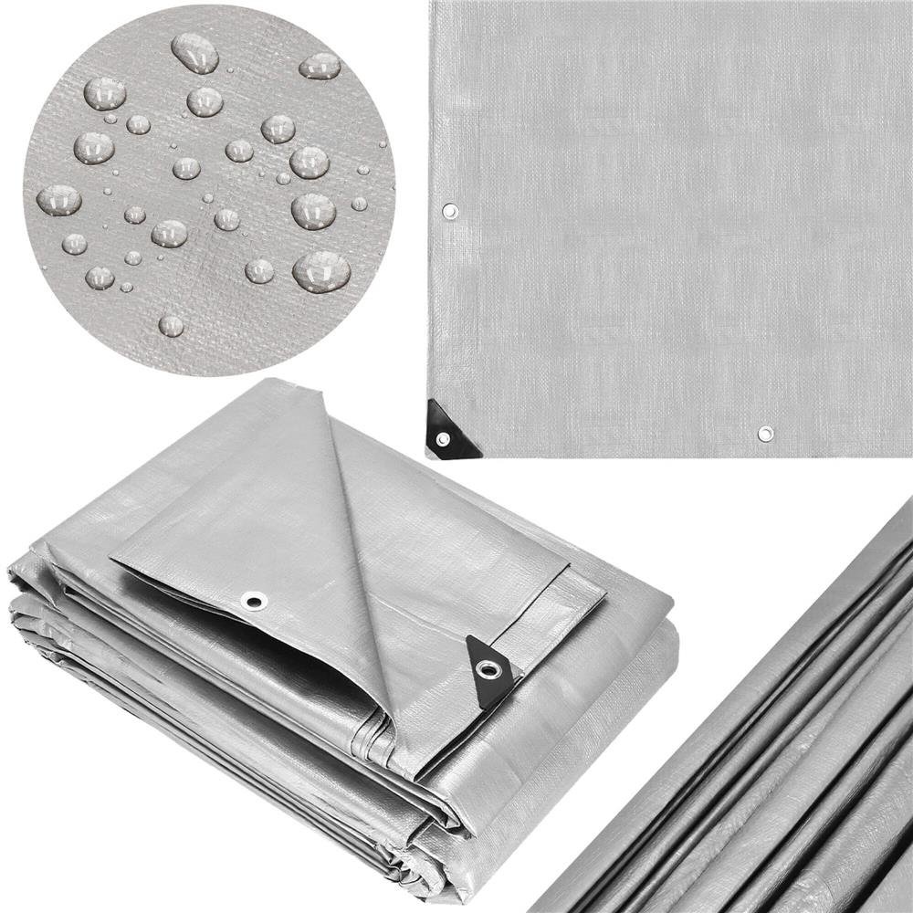 Prelata din polietilena impermeabila laminata, 270g/m2, 3x3m, gri - imagine 18