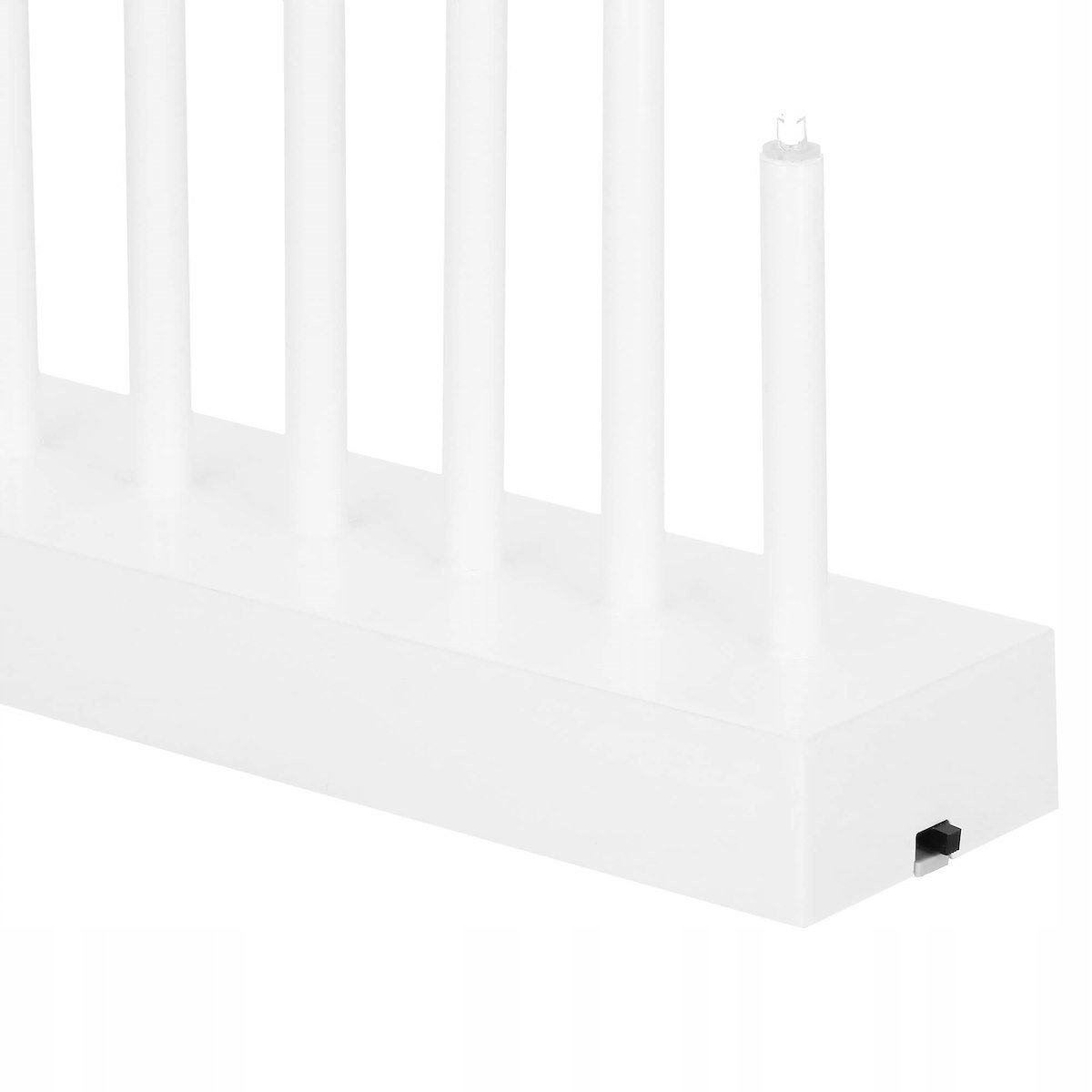 Sfesnic de Advent cu 7 lumanari LED, lumina alb cald, alimentare cu baterii, 21x20 cm - imagine 13