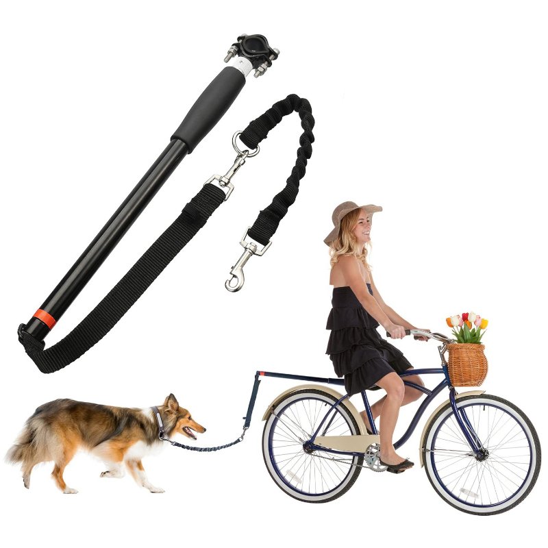 Lesa hands-free de caini pentru bicicleta, Sersimo, Negru