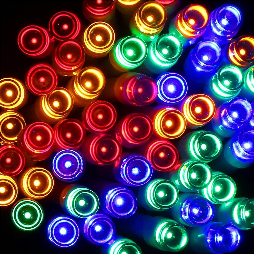 Instalatie lumini de exterior pentru gradina, 5 metri, 50 LED-uri, cu baterii, multicolor - imagine 14
