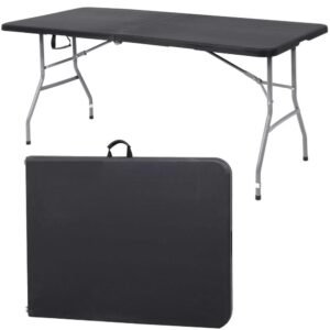 Masa dreptunghiulara pliabila multifunctionala, 180x75x75cm, neagra