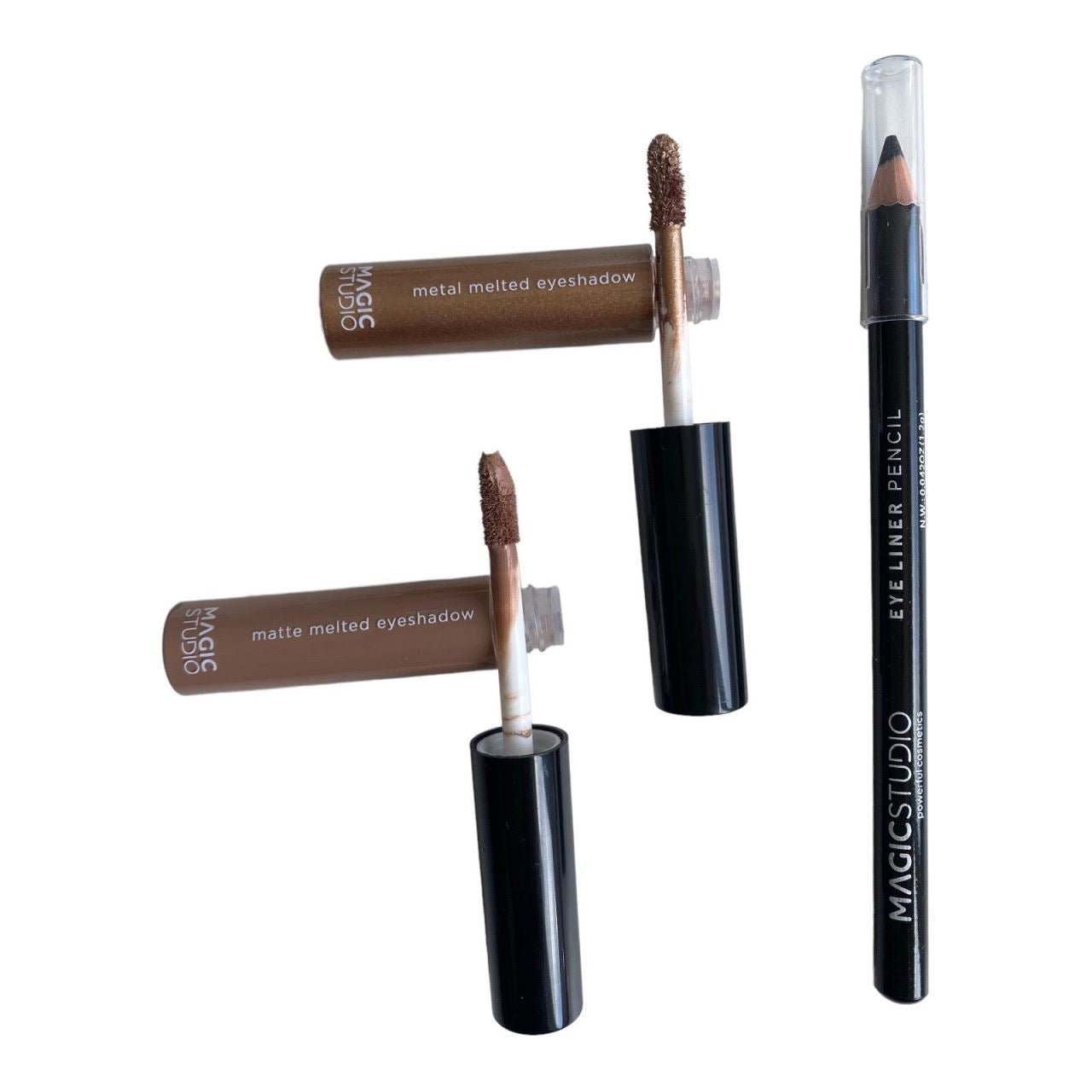 Set creion si fard lichid de pleoape Matte & Metal Magic Studio Nude 60751N2 - imagine 2