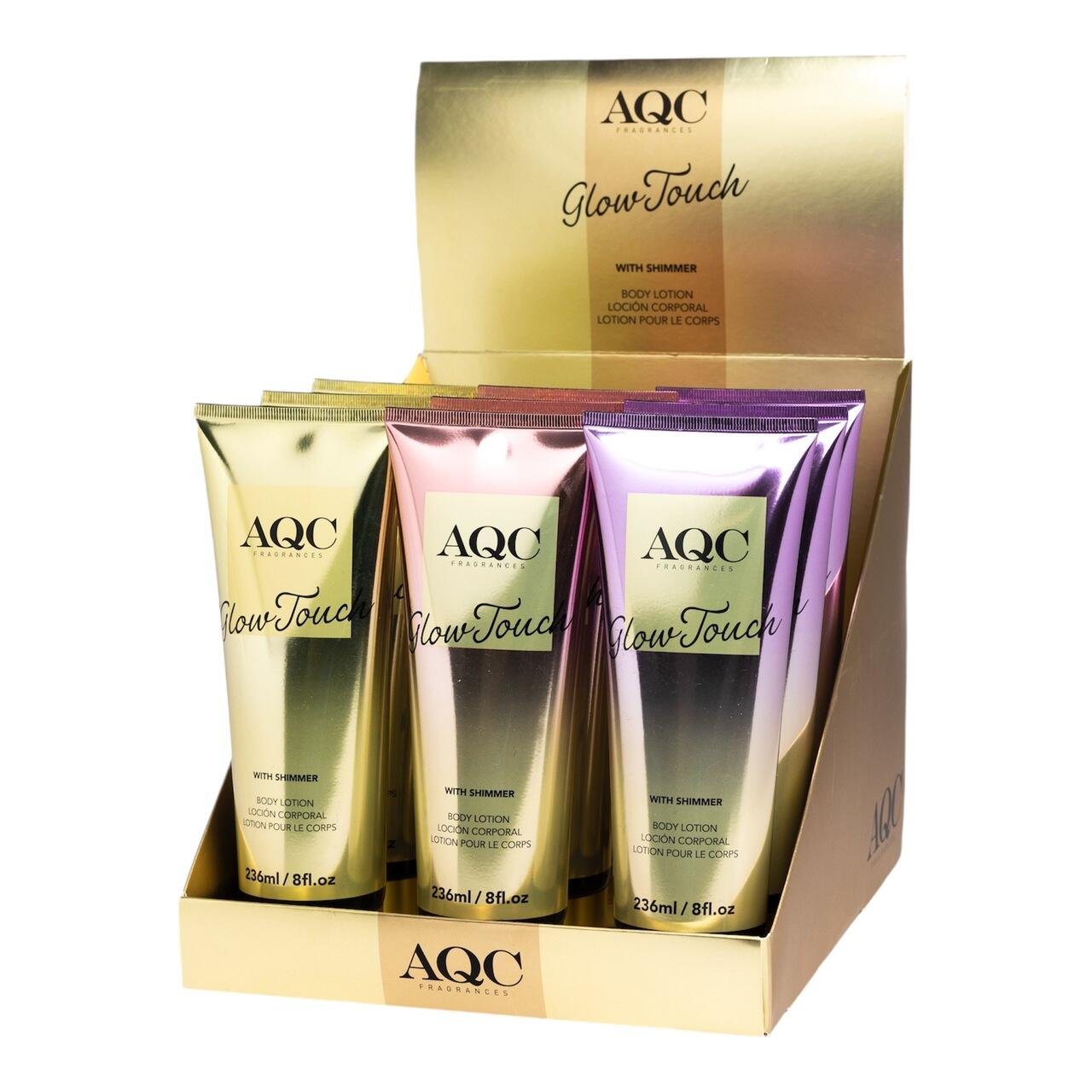 Set 9 lotiuni de corp Glow Touch Shimmer Aquarius 99038, 238 ml - imagine 6