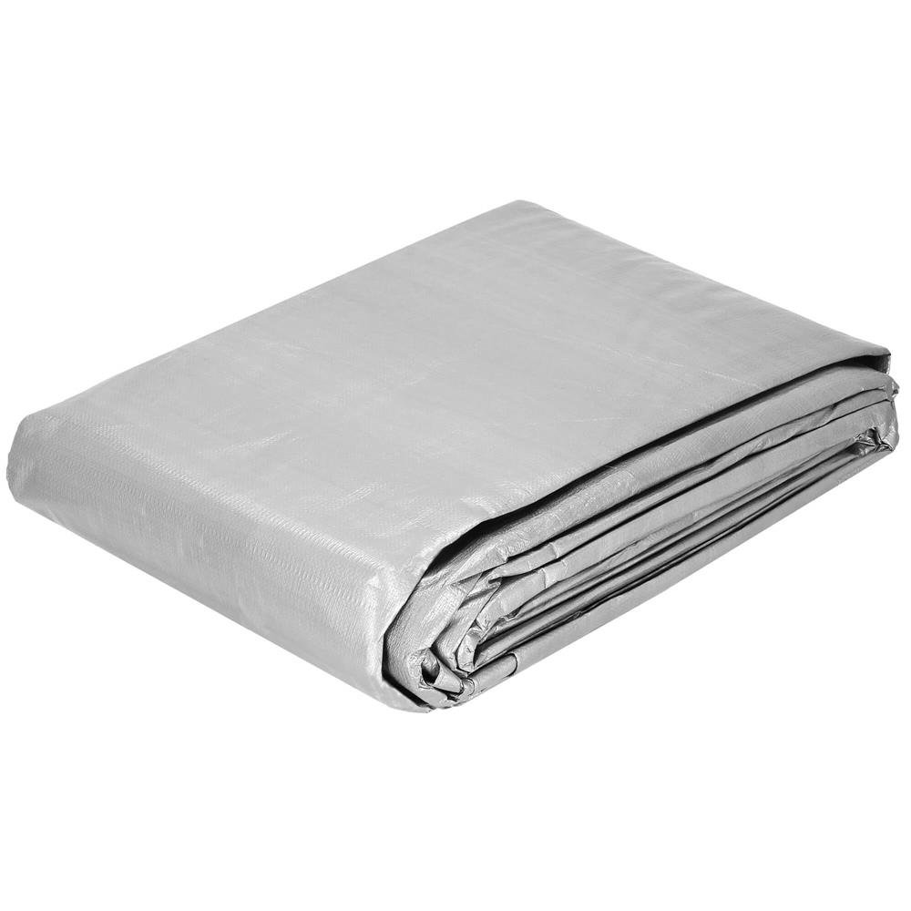Prelata din polietilena impermeabila laminata, 270g/m2, 3x3m, gri - imagine 4