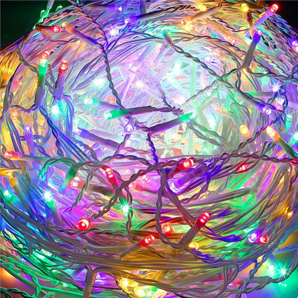 Ghirlanda luminoasa tip perdea cu flash 500 LED-uri, 20m, pentru interior/exterior, iluminare multicolora - imagine 11