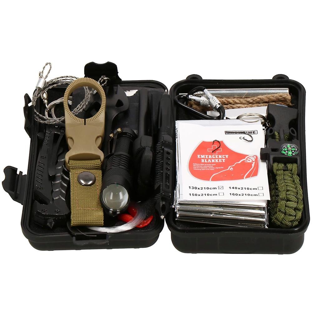 Kit de supravietuire turistic multifunctional camping, vanatoare, pescuit, 21 piese - imagine 4