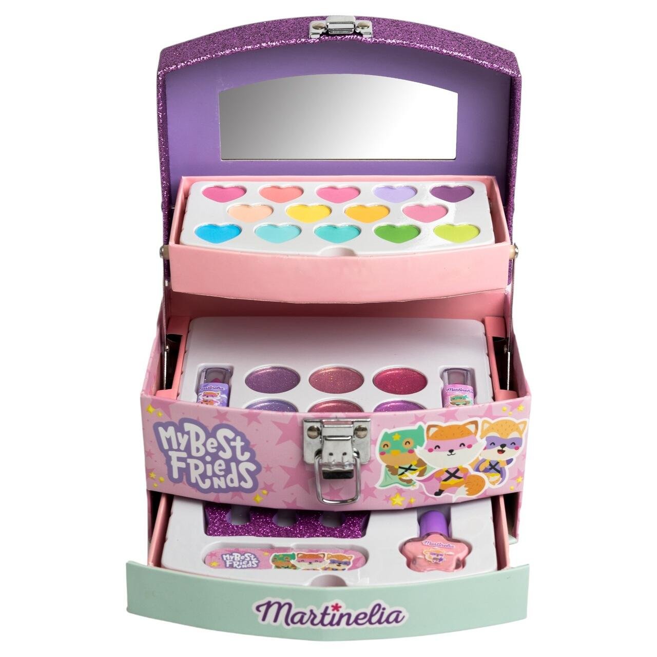 Trusa de machiaj pentru fetite tip cufar, My Best Friends 12041, Martinelia - imagine 3