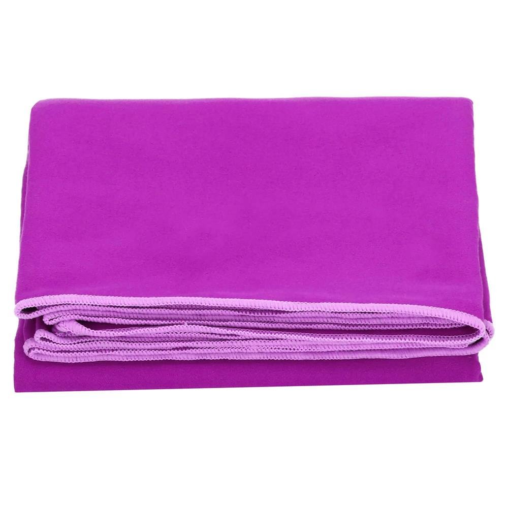 Prosop de plaja cu uscare rapida, husa de transport, 75x150cm, violet - imagine 12