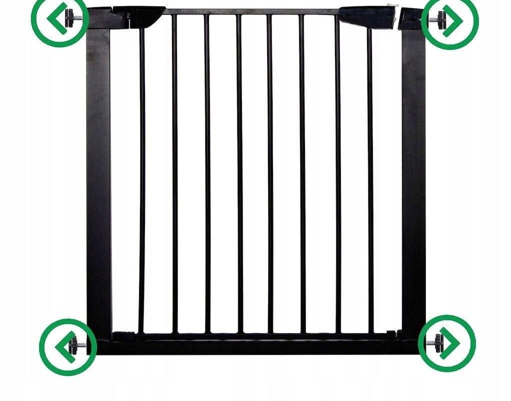 Poarta de siguranta Safety Gate pentru scari, ajustabila 103-110 cm, din otel, neagra - imagine 11