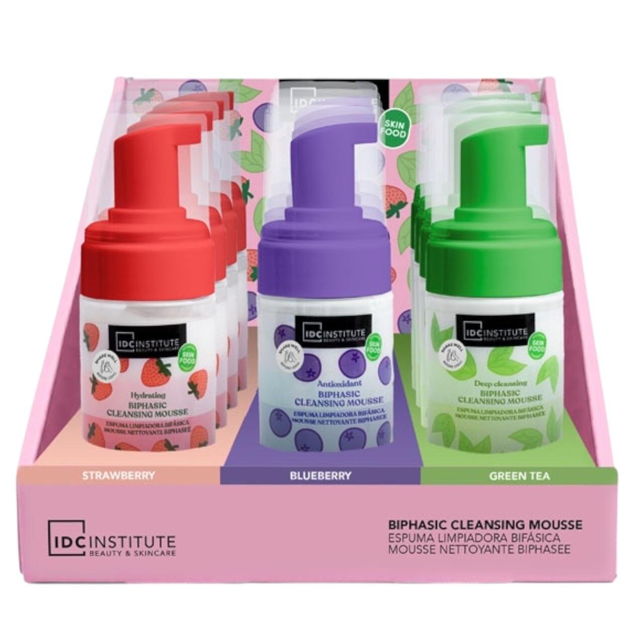 Set demachiant spuma bifazic pentru curatarea fetei Skin Food, 16 bucati, diverse sortimente, 120 ml, Idc Institute, 44130 - imagine 2