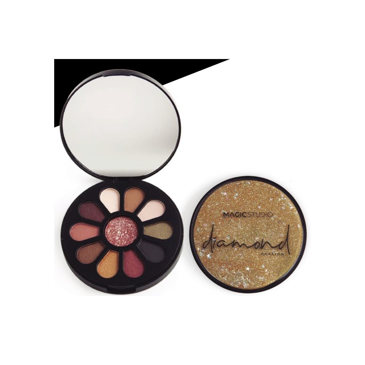 Paleta de farduri Diamond Glitter Circle, cu 11 culori, Magic Studio - imagine 2