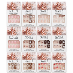Set mixt unghii false autoadezive press-on, set A (12cutii)