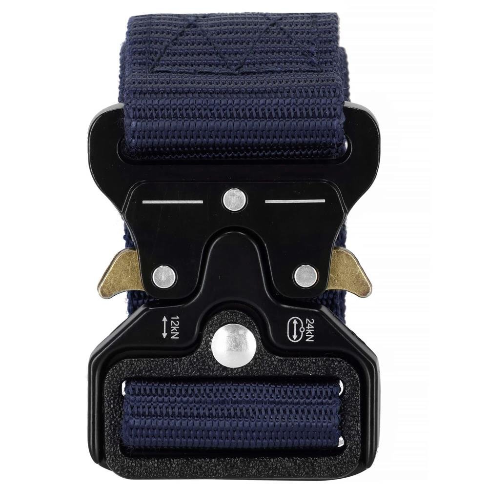 Curea centura Tactical Combat pentru barbati 3.5 x 125 cm, rezistent, albastru inchis - imagine 14