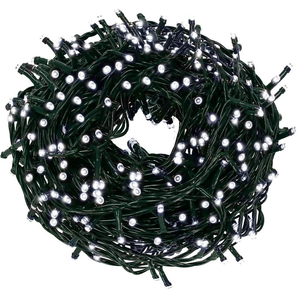 Instalatie lumini pentru bradul de Craciun, 91,5 metri, 1500 LED-uri, alb rece - imagine 12